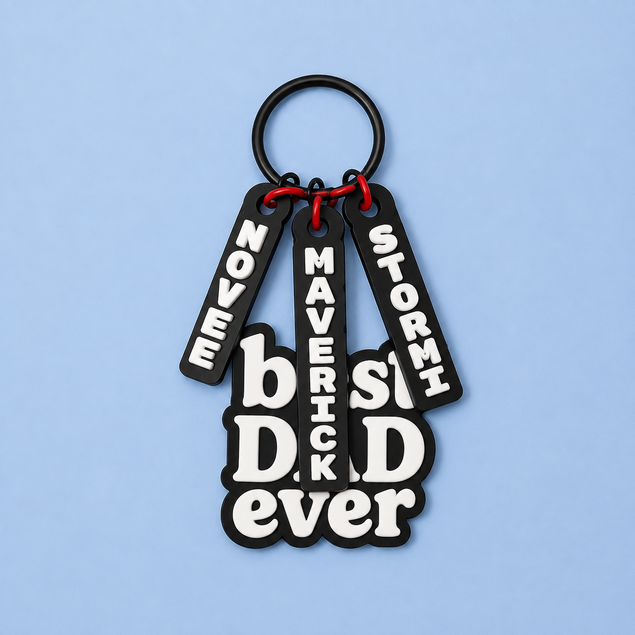 Personalised Best Dad Ever Keyring