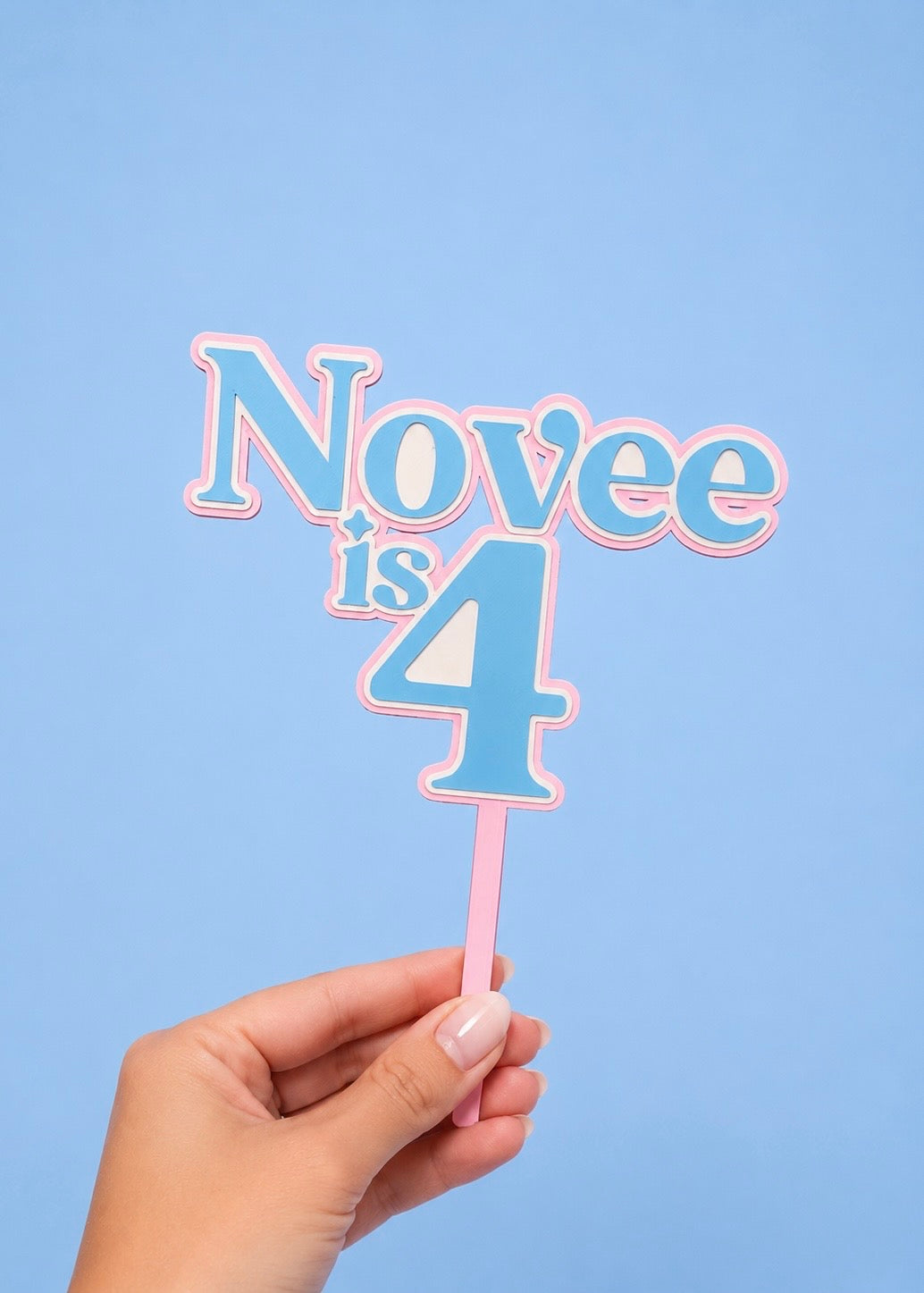 Personalised Layered Cake Topper