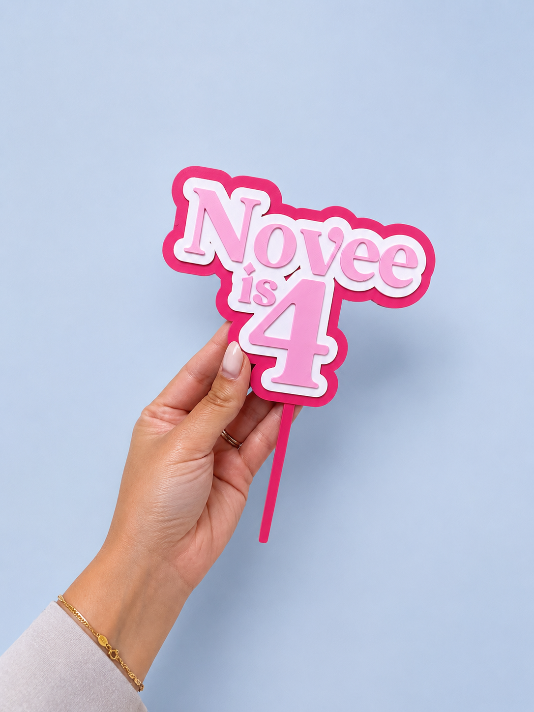 Personalised Layered Cake Topper