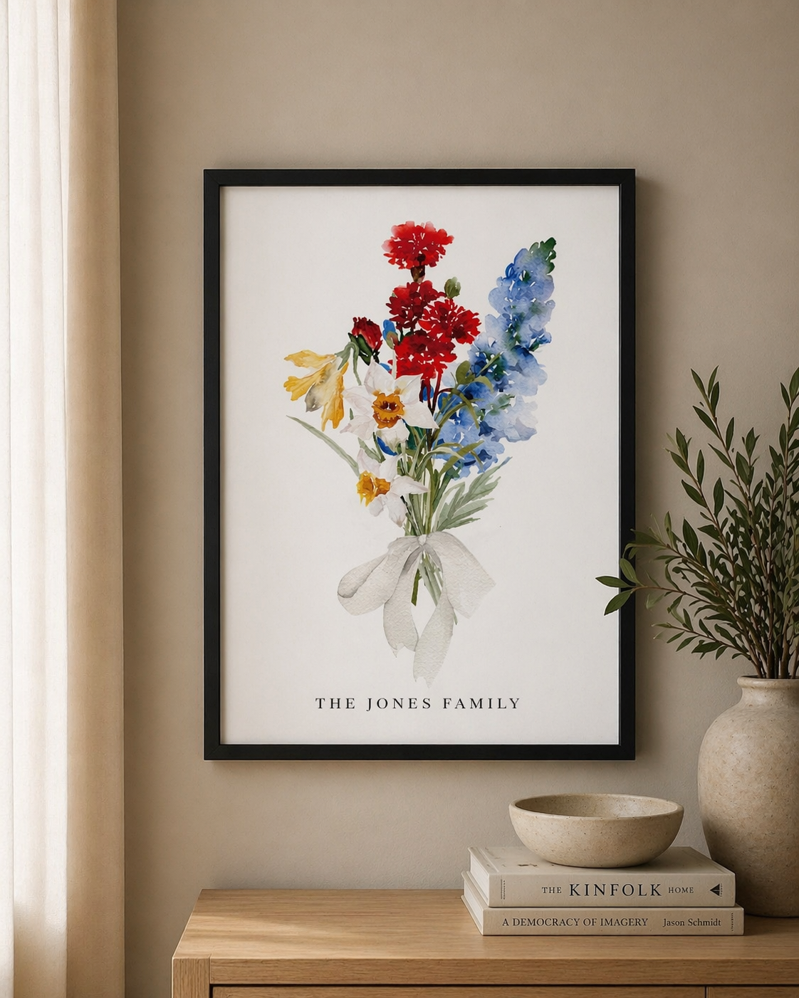 Birth Flower Bouquet Frame