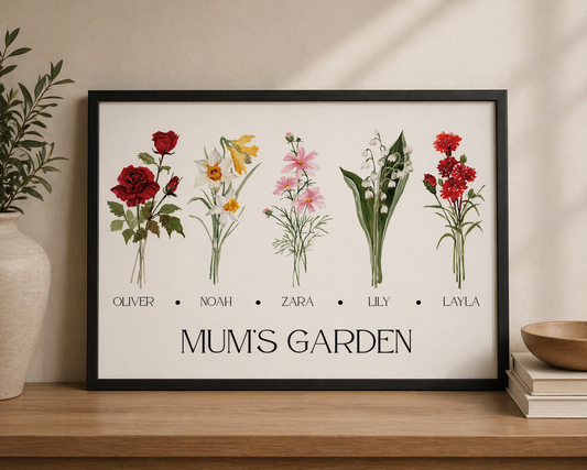 Birth Flower Garden Frame