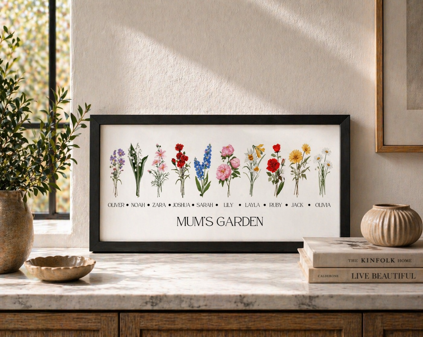 Birth Flower Garden Frame