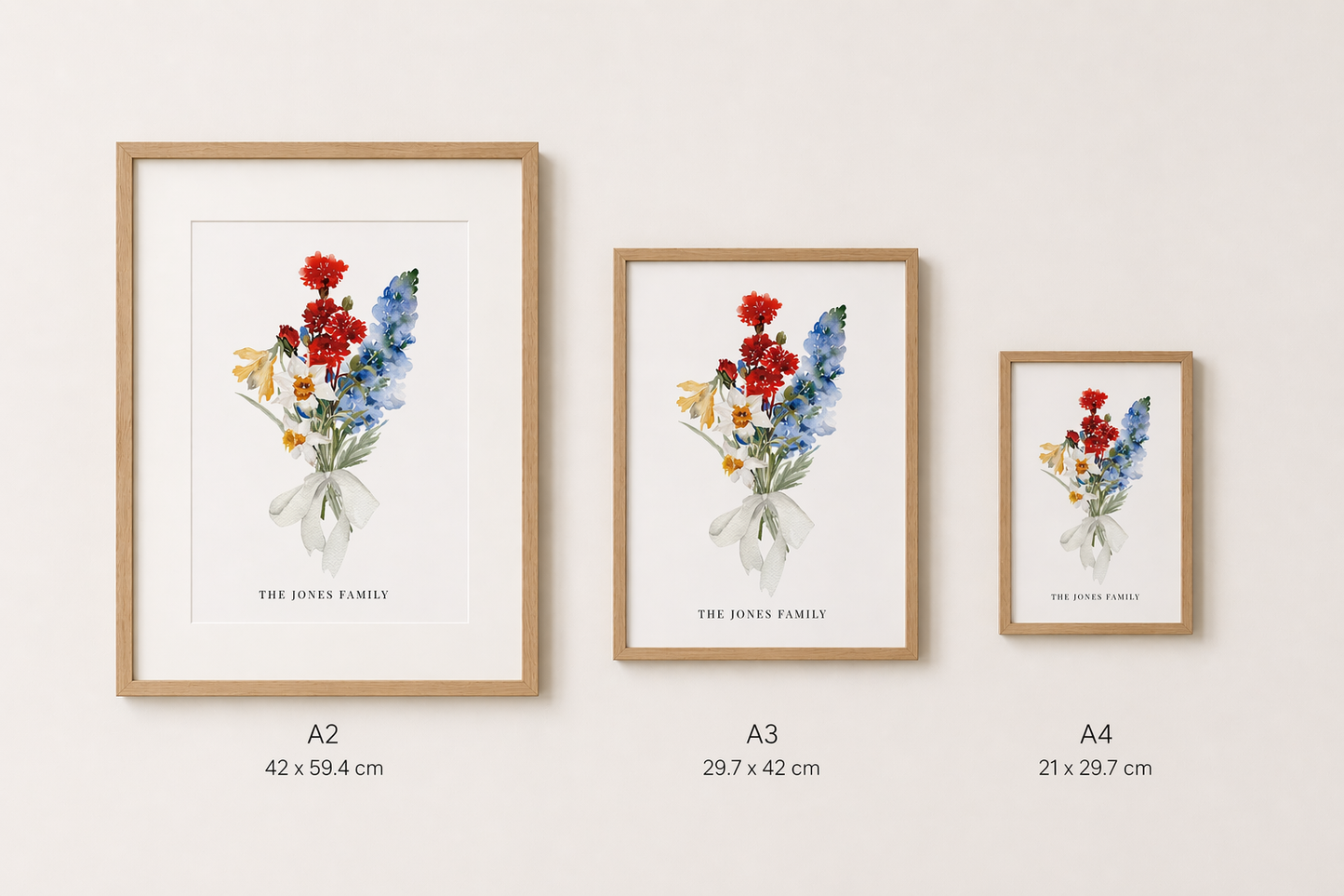 Birth Flower Bouquet Frame