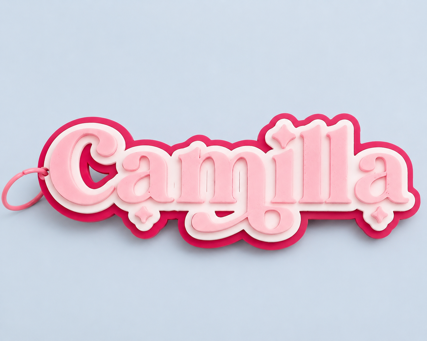 Personalised Layered Name Keychain