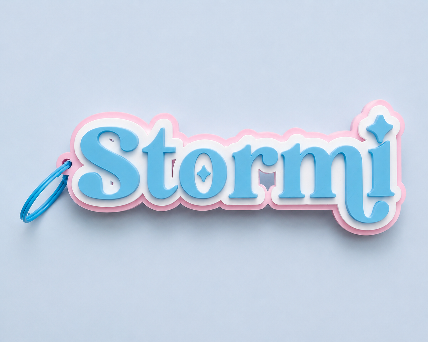 Personalised Layered Name Keychain