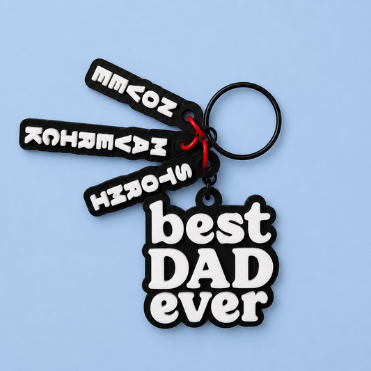 Personalised Best Dad Ever Keyring